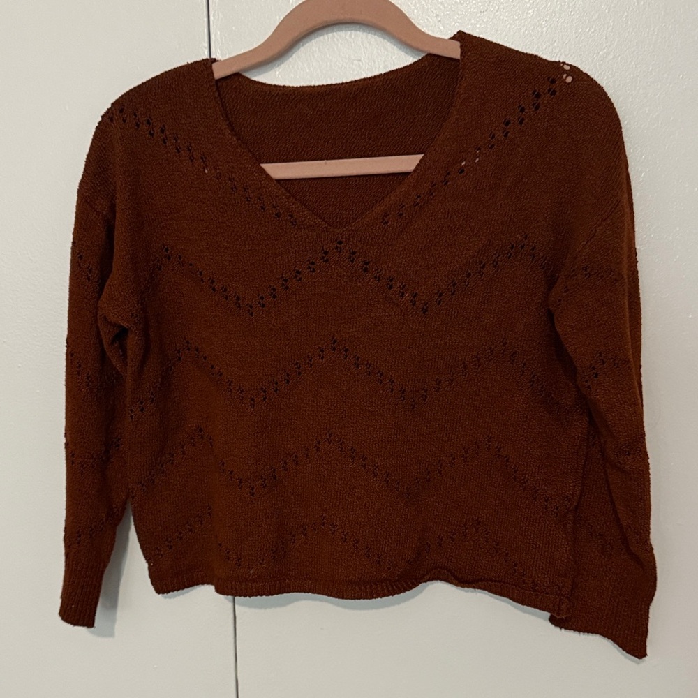 Women's Burnt Orange Knit Sweater